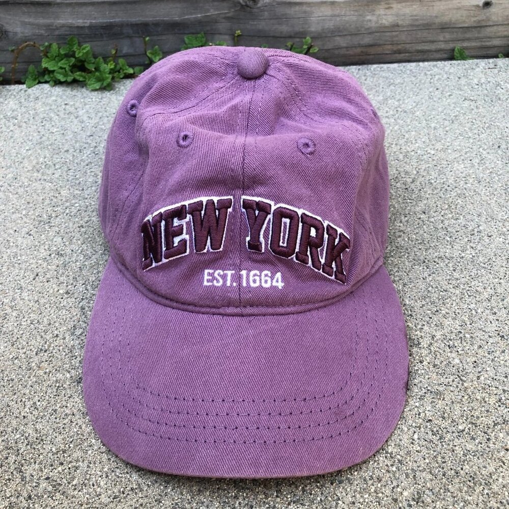 VTG TORKIA APPAREL New York Est 1664 Baseball Dad Hat Men's Purple Adjustable​